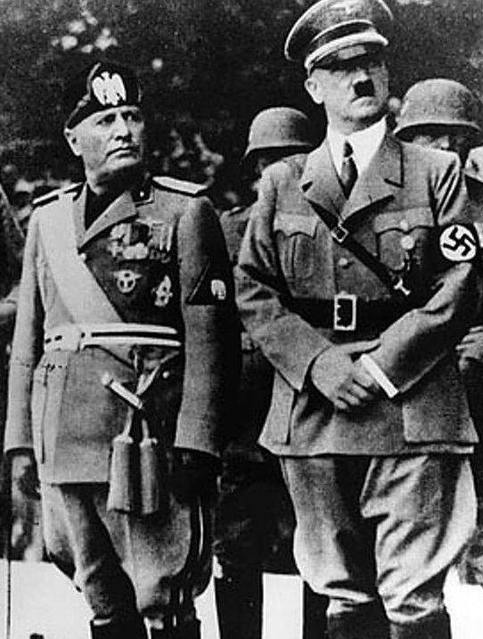 Benito Mussolini en Adolf Hitler