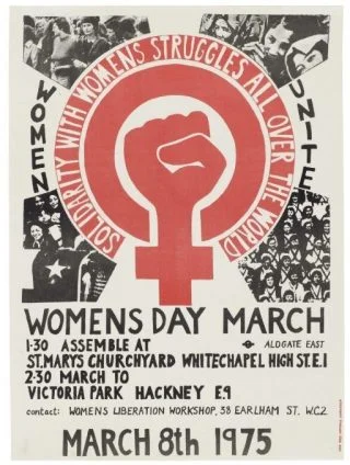 Poster voor Internationale Vrouwendag, 1975 (Publiek Domein - wiki)