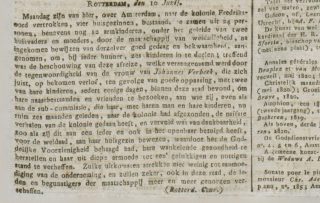 Het aangehaalde artikel in de Staatscourant van 12 juni 1820 (Delpher)