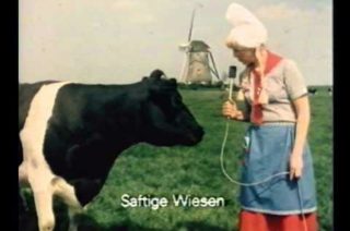Frau Antje in een oude reclame (Still YouTube)