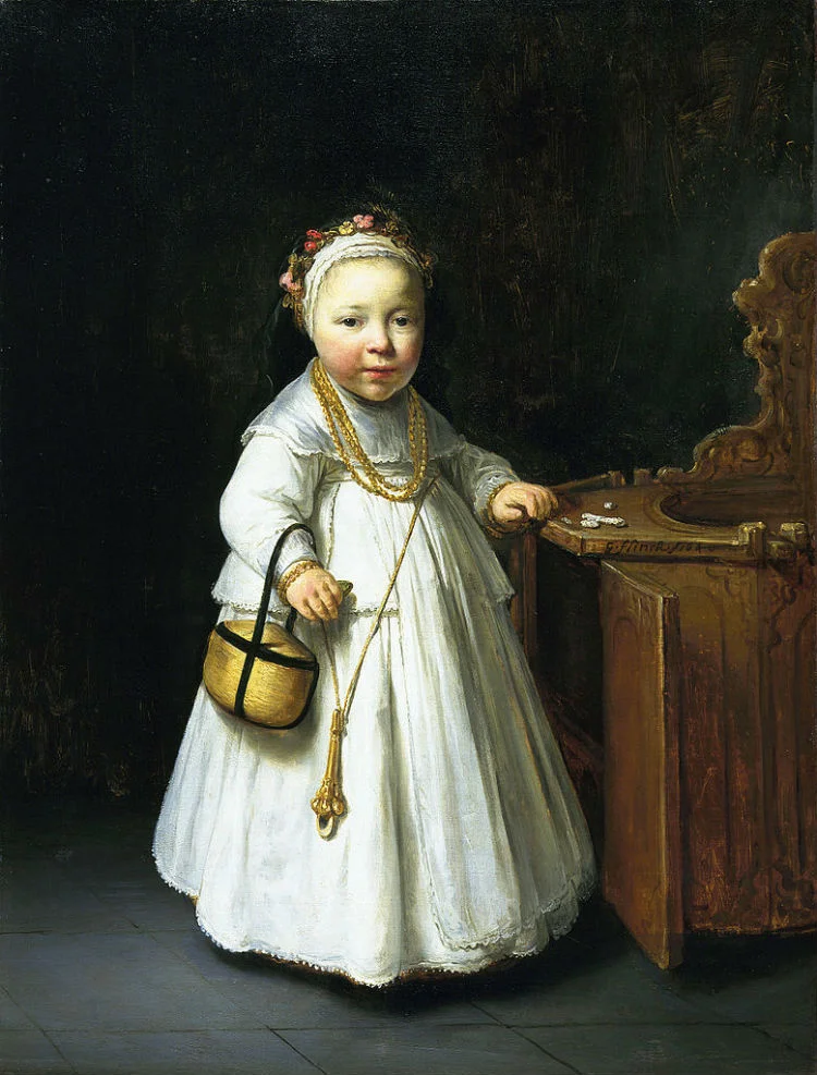Meisje bij een kinderstoel - Govert Flinck (Collectie Mauritshuis)