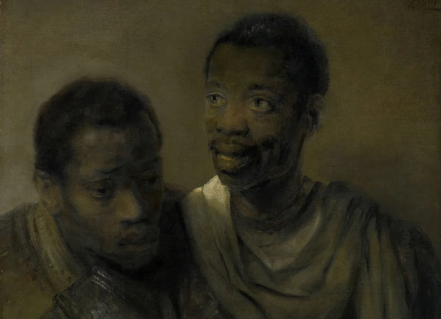 Twee Afrikaanse mannen (Twee Moren), detail - Rembrandt van Rijn - Collectie Mauritshuis