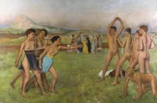Jonge Spartanen in training - Edgar Degas (Publiek Domein - wiki)