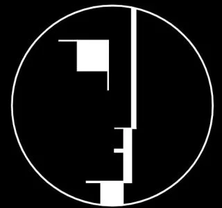 Bauhaus-logo, in 1922 ontworpen door Oskar Schlemmer