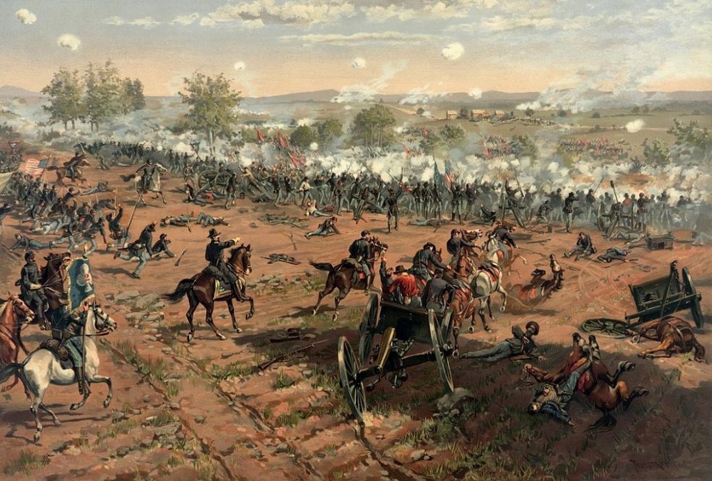 Amerikaanse Burgeroorlog - Slag bij Gettysburg (Publiek Domein - wiki)