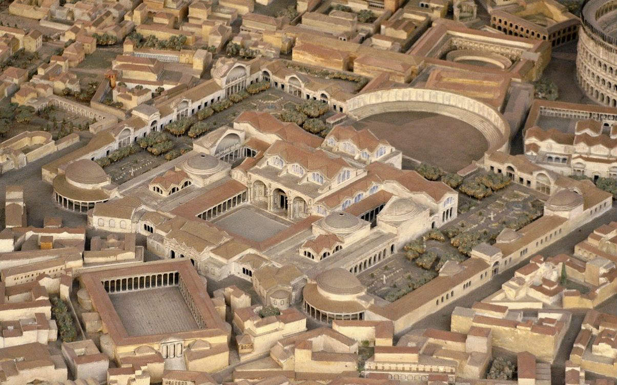 Model van de Thermen van Trajanus (CC BY-SA 3.0 - Cassius Ahenobarbus - wiki)