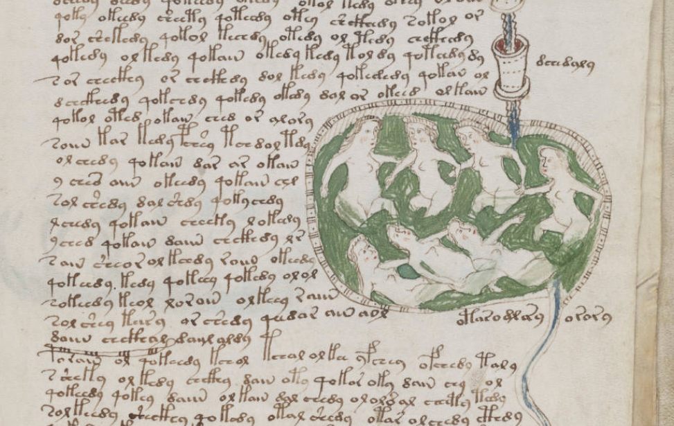 Pagina uit het Voynich-manuscript (Publiek Domein - wiki)