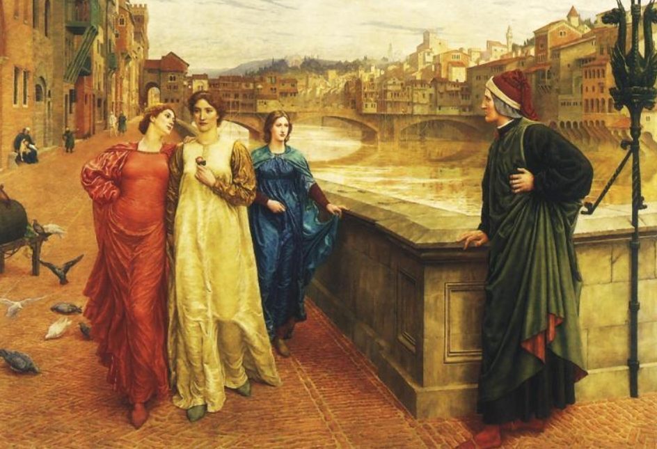 Dante en Beatrice door Henry Holiday, 1883 (Publiek Domein - wiki)