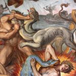 Tafereel in Dante's Inferno - Frsco in Casa Massimo (CC BY 3.0 - Sailko - wiki)