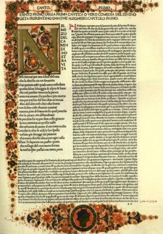 Canto uit de Inferno van Dante (Publiek Domein - wiki)