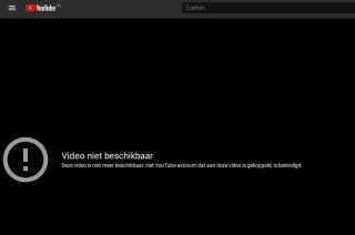 De video's van de archiefinstelling zijn niet meer te bekijken op YouTube