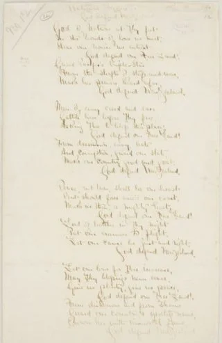 Oorspronkelijke tekst van het lied, door Thomas Bracken (Publiek Domein - wiki)