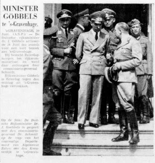 Goebbels in Den Haag - De Telegraaf, 30 juni 1940 (Delpher)