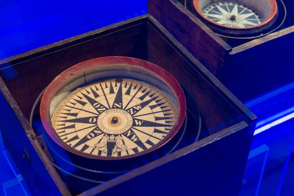 Een kompas, collectie Het Scheepvaartmuseum