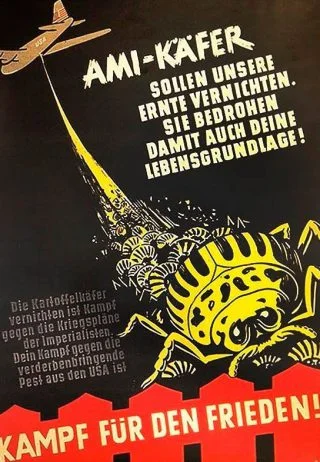 DDR-poster die waarschuwt voor de Ami-Käfer 