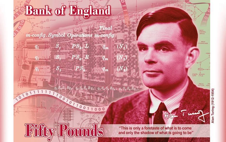 Concept van het Alan Turing-bankbiljet (Bank of England)