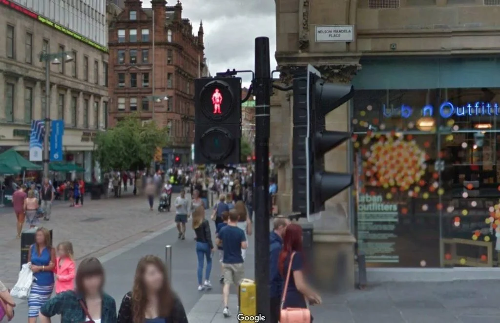 Nelson Mandela Place in Glasgow (Google Street View)