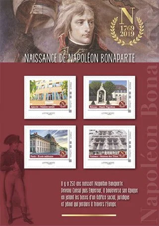 Postzegelvel ter gelegenheid van 250 jaar Napoleon (La Poste)