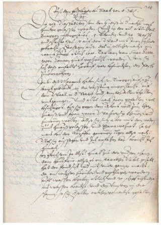Handgeschreven Fugger-Zeitung, uitgegeven door Carl Fromme, 8 september 1594. Bron: De krant