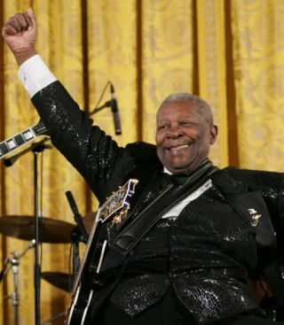 B.B. King tijdens een optreden in het Witte Huis, 2006 (Publiek Domein - Eric Draper - wiki)