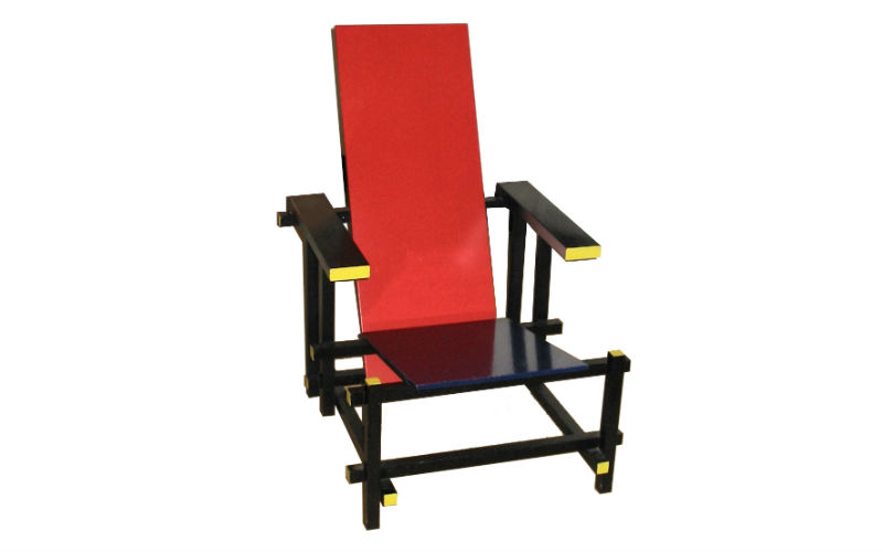 de rietveldstoel of rood blauwe stoel historiek