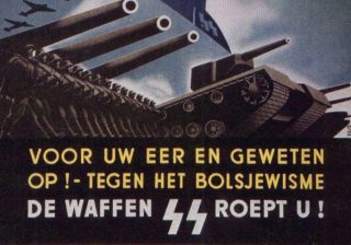 Fragment van een Nederlandse wervingsposter van de SS (Publiek Domein - wiki)