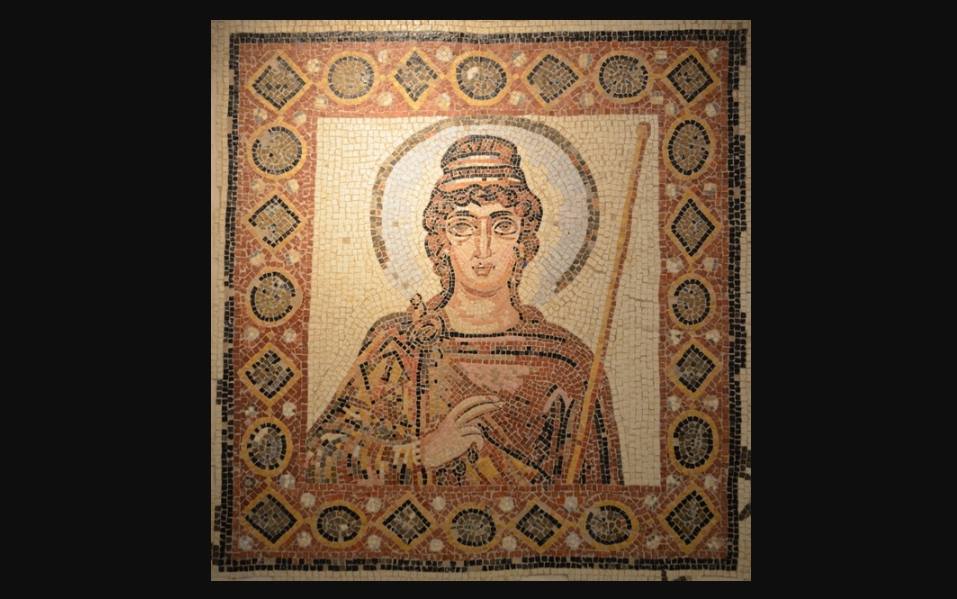 De “Dame de Carthage”: zomaar een mooi mozaïek uit laatantiek Karthago (Musée de Carthage)