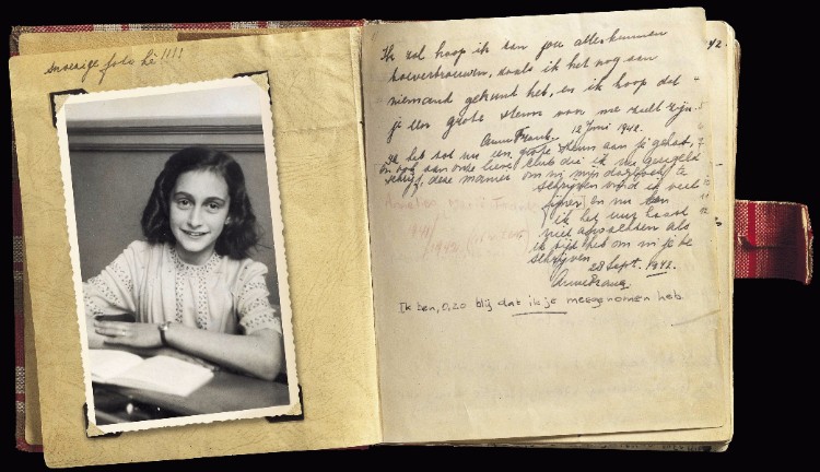 Dagboek van Anna Frank. Publiek domein.