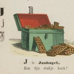 Afbeelding van Janhagel koekjes in 'Smakelijk eten : abc-boekje voor lieve kinderen', 1856