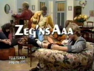 Titelkaart van 'Zeg 'ns Aaa' uit 1985
