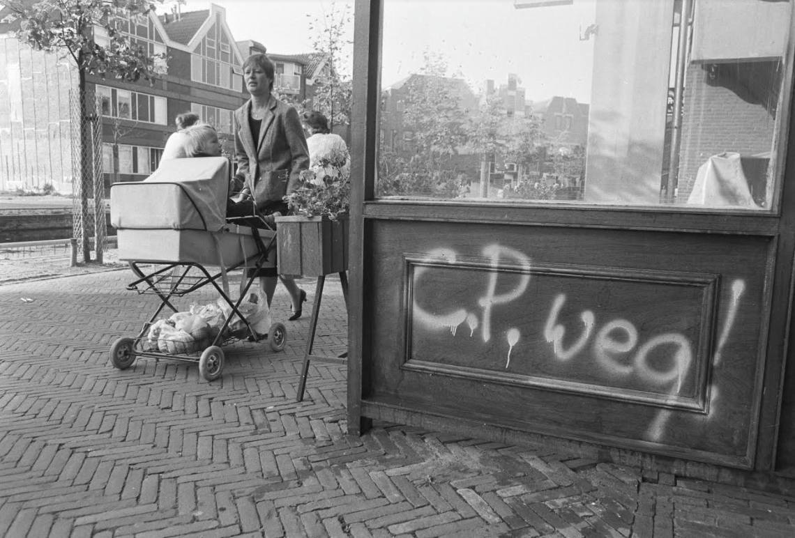 Leus tegen de Centrumpartij in Almere; september 1983