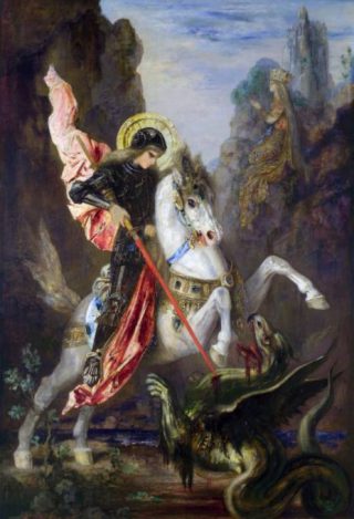 Sint-Joris en de draak, Gustave Moreau, circa 1880