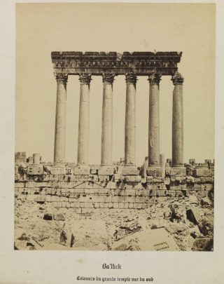 Zes zuilen van de tempel van Jupiter, circa 1860