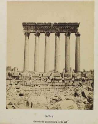Zes zuilen van de tempel van Jupiter, circa 1860