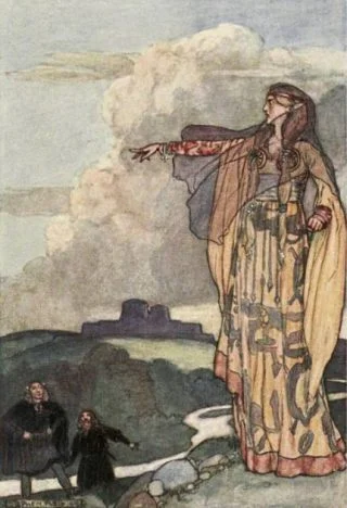 De oorlogszuchtige Macha, Ierland - Stephen Reid, 1904 