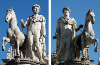 Castor en Pollux (Dioskouren) voor het Capitool in Rome