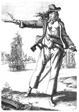 Achttiende-eeuwse afbeelding van Anne Bonny