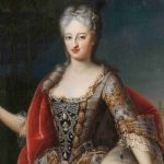 Anna Christina prinses van Palts-Sulzbach (1704-1723). Deze stiftdame uit Thorn trouwt in 1722 met Karel Emmanuel erfprins van Piëmonte-Savoye, maar zij overlijdt kort na haar eerste bevalling. Olieverfschilderij van onbekende schilder. (Castello Reale di Racconigi, Italië)
