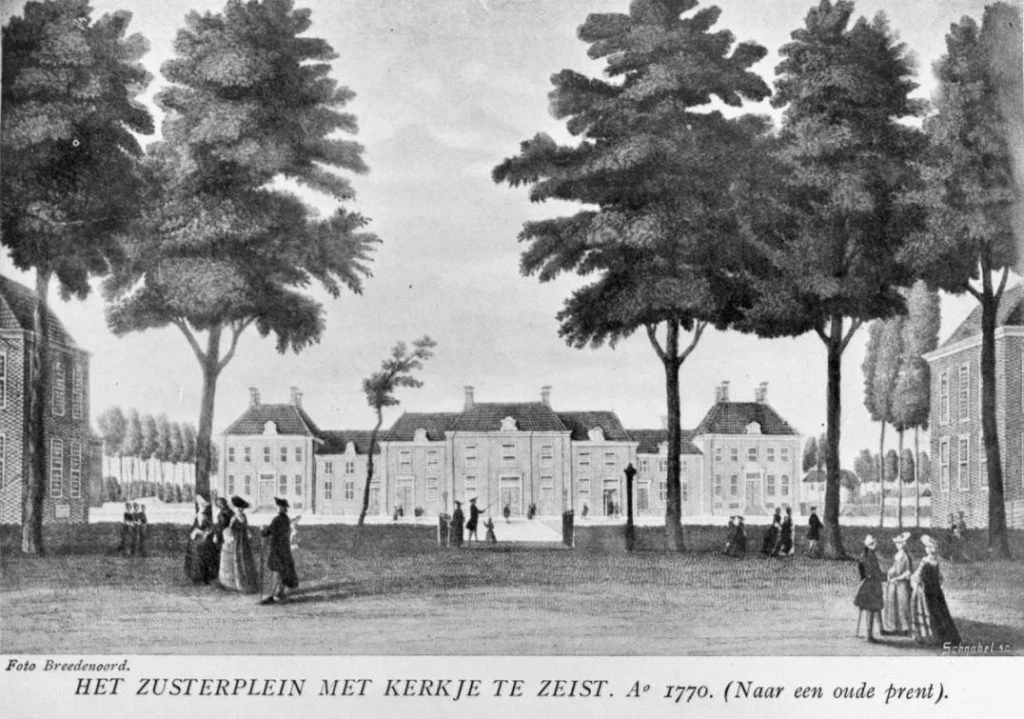 Zeist - Zusterplein met kerkje Anno 1770