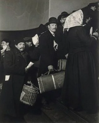 Ellis Island - Aankomst van Europese immigranten, 1908