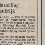 Bericht over de executie van Hamida Djandoubi in Het Parool, 10-09-1977