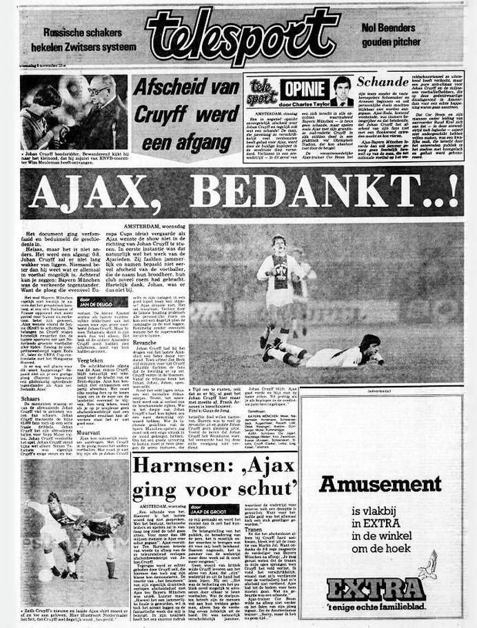 De Telegraaf was de dag na de wedstrijd duidelijk: "Schande", "Afgang". 