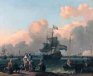Fregat in Amsterdam - Ludolf Bakhuizen; omstreeks 1690