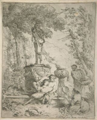 Het feest voor het altaar van Terminus, door Giovanni Benedetto Castiglione (1642)