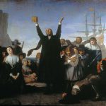 De aankomst van de Pilgrim Fathers in Amerika, door Antonio Gisbert (Publiek domein/wiki)