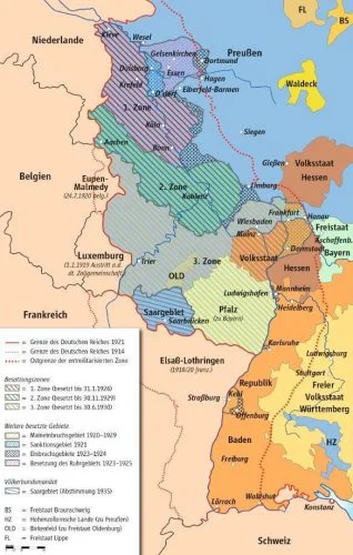 Geallieerde bezettingszones in het Rijnland, 1920-1935