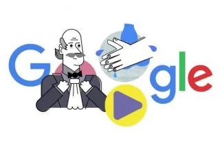 Google Doodle ter ere van Ignaz Semmelweis
