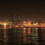 Rotterdamse Waalhaven bij nacht