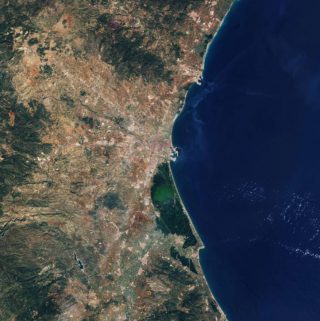 Valencia op een NASA-satellietfoto