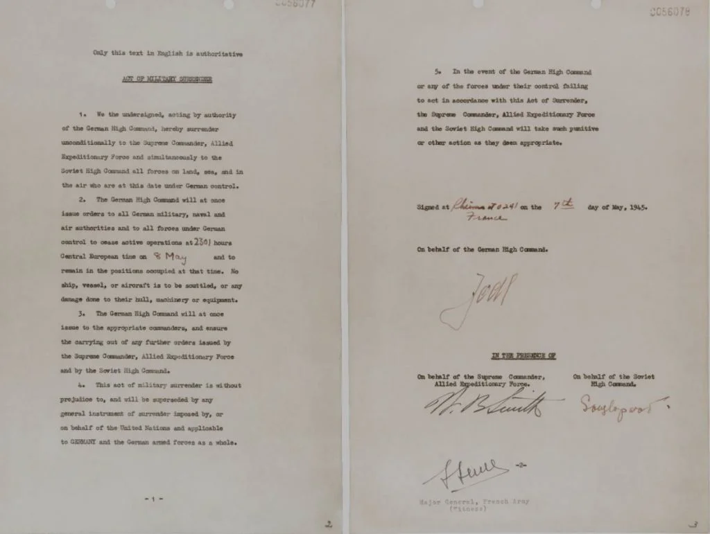 Act of Military Surrender, Reims, 7 mei 1945